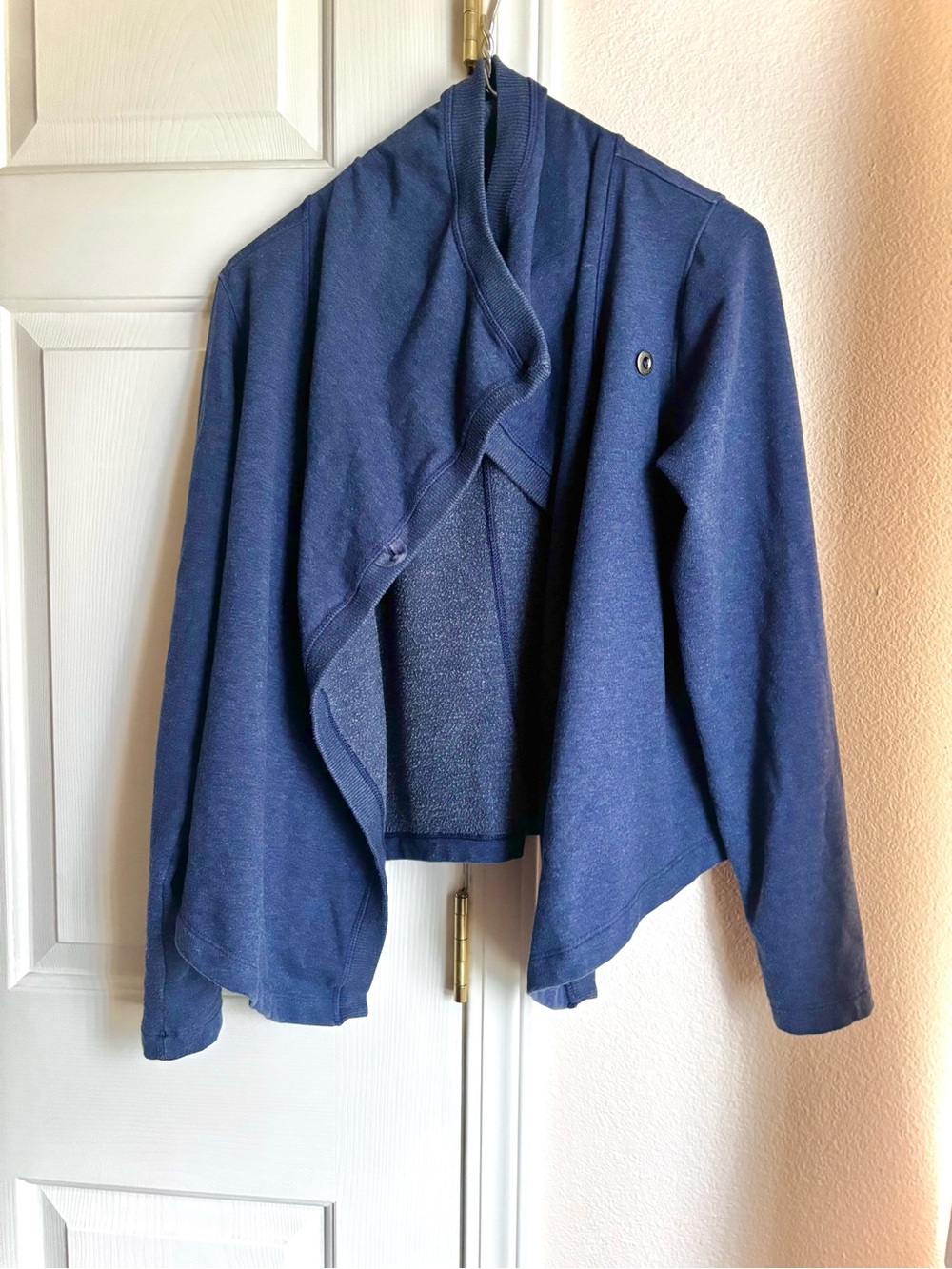 Patagonia Women's Navy Blue Comfy Wrap Cardigan Jacket Minimalist S